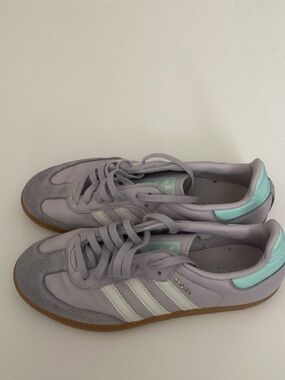 adidas Women's Lavender Sneakers with Mint Heel